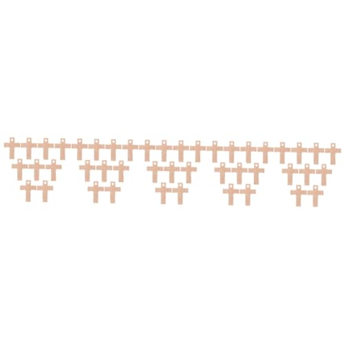 EXCEART 45 Stk Kreuz Schlüsselanhänger Holzkreuz Schlüsselanhänger für Bastelarbeiten Halsketten das Geschenk Kreuz-Geldbörsen-Anhänger Gebetsanhänger Schlüsselanhänger von EXCEART