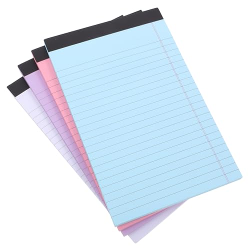 EXCEART 4Stücke Liniertes Notizbuch mit Praktische Schreibblöcke für Schule College Büro Abreißbare für Notizen Planung Kreatives Schreiben von EXCEART