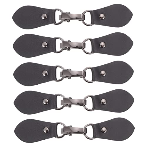 EXCEART 5 Paar Anzug Lederclips Vintage Clipschnalle Schwarz Strapazierfähiges Leder Für Pullover Und Mäntel Uniformverschluss Vintage Stil EXCEART 5 Paar Anzug Lederclips Vintage Clipschnalle Schwarz Strapazierfähiges Leder Für Pullover Und Mäntel Uniformverschluss Vintage Stil von EXCEART