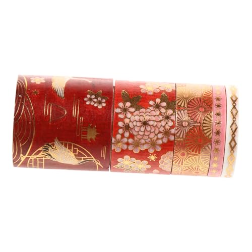EXCEART 5 Rollen Kran Washi Tape Sammelalbum Klebeband für Scrapbooking das Handwerk Sammelklebeband Kunstband die chinesen scrapbbok stift Bastelband Dekorband selber machen Papier rot EXCEART 5 Rollen Kran Washi Tape Sammelalbum Klebeband für Scrapbooking das Handwerk Sammelklebeband Kunstband die chinesen scrapbbok stift Bastelband Dekorband selber machen Papier rot von EXCEART