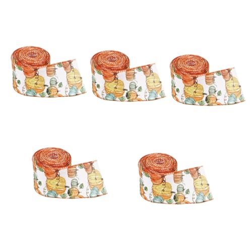 EXCEART 5 Rollen Kürbisband Dekoration Schleife Urlaub zum Einpacken geschenkverpackung geschenkband tischband Banddruck zum Erntedankfest Bänder zur Erntezeit zum Basteln Stoff EXCEART 5 Rollen Kürbisband Dekoration Schleife Urlaub zum Einpacken geschenkverpackung geschenkband tischband Banddruck zum Erntedankfest Bänder zur Erntezeit zum Basteln Stoff von EXCEART