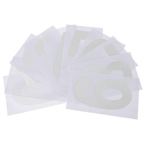 EXCEART 5 Sätze Reflektierende Nummernaufkleber Mailboxnummern für extern Mailbox -Zahlen Aufkleber Briefkasten Reflektierender Nummernaufkleber selbstklebende Postfachnummern Vinyl Weiß von EXCEART