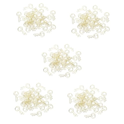 EXCEART 5 Sätze Schlüssel-büroklammer Gold Klein Papierklammern Büroklammern Bürozubehör Schreibtischzubehör Für Studenten Office-dokumentenklammern Lustige Papierclips Metall 30 Stück * 5 von EXCEART