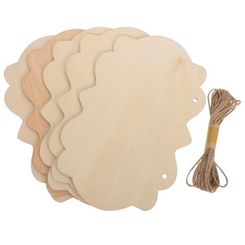 EXCEART 5 Stück Holztafeln zum Basteln: Leere Holztafeln zum Aufhängen für Heimwerker, Malerei und Weihnachtsdekorationen – Türschilder mit Seil EXCEART 5 Stück Holztafeln zum Basteln: Leere Holztafeln zum Aufhängen für Heimwerker, Malerei und Weihnachtsdekorationen – Türschilder mit Seil von EXCEART