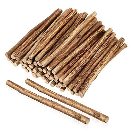 EXCEART 10 Cm Große Holzstäbchen Zum Basteln 50 Stück mit Natürlicher Rinde Überzogene Zweigstäbchen Zum Basteln für Die Inneneinrichtung von EXCEART