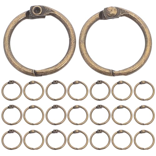EXCEART 50 Stück Buchbinderinge: Metall-Ringclips für Zeitschriften – Verriegelbare Binderklemme für Flipbooks – zu öffnende Bastel-Binderscheiben für DIY-Projekte EXCEART 50 Stück Buchbinderinge: Metall-Ringclips für Zeitschriften – Verriegelbare Binderklemme für Flipbooks – zu öffnende Bastel-Binderscheiben für DIY-Projekte von EXCEART