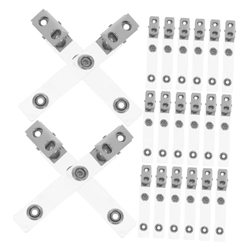 EXCEART 50 Stück Doppel Loch Metall Id Clips mit Klaren PVC Bändern für Ausweisinhaber Namensschilder und Arbeitskarten für und EXCEART 50 Stück Doppel Loch Metall Id Clips mit Klaren PVC Bändern für Ausweisinhaber Namensschilder und Arbeitskarten für und von EXCEART