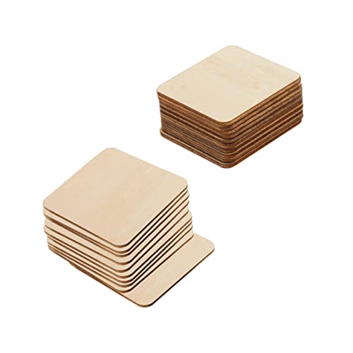EXCEART Art Projects 50 Stück Holzscheiben Dekorative Elemente 60 Mm Quadratisch Holz Bastelzubehör EXCEART Art Projects 50 Stück Holzscheiben Dekorative Elemente 60 Mm Quadratisch Holz Bastelzubehör von EXCEART