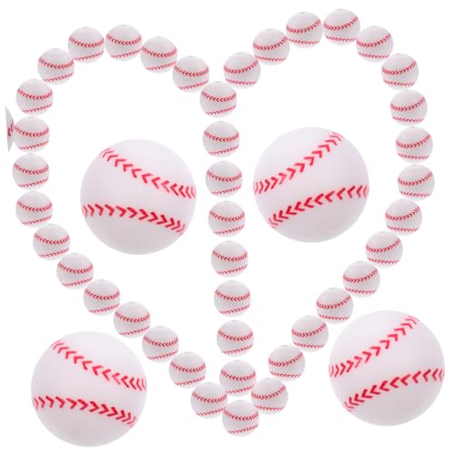 EXCEART 50 Stück Teiliges Silikon Perlen für Schmuck Basteln Weiße Baseball Spacer Perlen für Armbänder Schlüsselanhänger Halsketten DIY Zubehör EXCEART 50 Stück Teiliges Silikon Perlen für Schmuck Basteln Weiße Baseball Spacer Perlen für Armbänder Schlüsselanhänger Halsketten DIY Zubehör von EXCEART