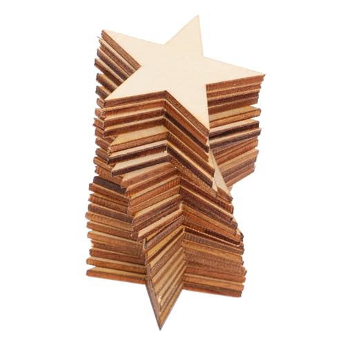 EXCEART 50 Stück Unfertige Holzsterne Holz Ausschnitte für Bastelarbeiten Diy Dekorationen und Kreative Handwerke für Feste und Hochzeiten Premium Holz Gefertigt von EXCEART