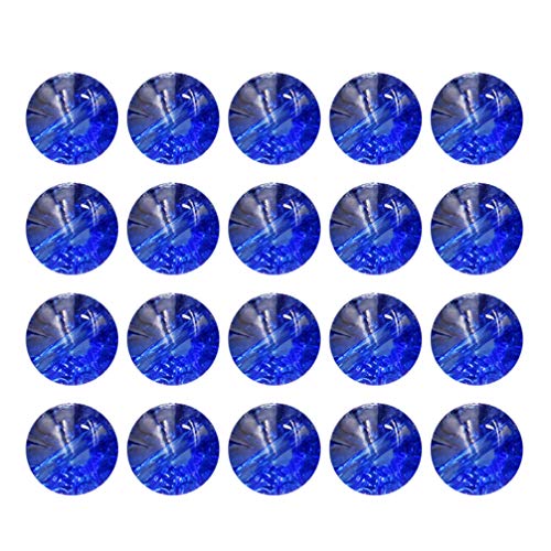 EXCEART 50Pcs Mini Klare Kristall Strass Knöpfe Nähen Befestigungsknöpfe Dekorative Knöpfe für DIY Handwerk Nähen Kleidung Scrapbooking 1Cm (Blau) von EXCEART