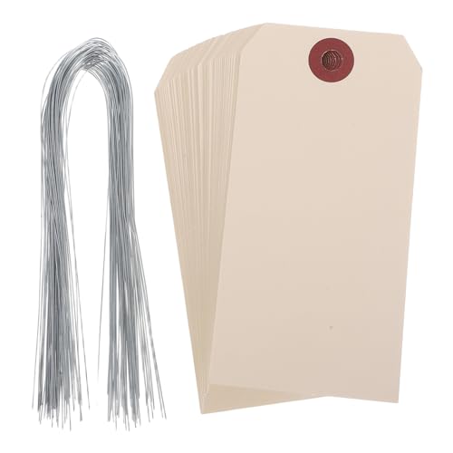 EXCEART 50Stücke Manila Tags mit Draht Preisetiketten für Versandverpackungen Langlebig und Leicht zu Beschriften eine Kennzeichnung und Identifikation EXCEART 50Stücke Manila Tags mit Draht Preisetiketten für Versandverpackungen Langlebig und Leicht zu Beschriften eine Kennzeichnung und Identifikation von EXCEART