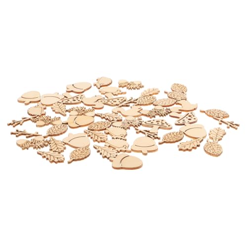 EXCEART 50Stücke Unvollendete Holzscheiben DIY Holztiere Und Pflanzen Bastelholz Für Projekte Kunsthandwerk Tischdeko Scrapbooking Naturholz Ausschnitte von EXCEART