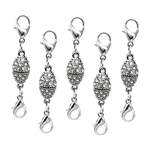 EXCEART 5stücke Olivfarbene Metall Karabinerverschlüsse Mit Magnetschnallen Für Kette Silber Diy Schmuckschnallen Magnetverschlüsse EXCEART 5stücke Olivfarbene Metall Karabinerverschlüsse Mit Magnetschnallen Für Kette Silber Diy Schmuckschnallen Magnetverschlüsse von EXCEART