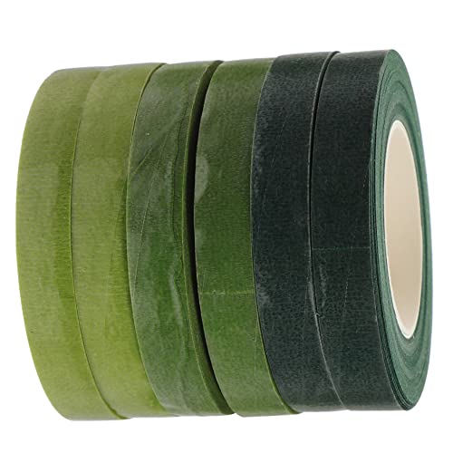 EXCEART 6 Rollen Blumenband gefälschte Blumen Pflanzenband Blumenstieldraht grünes Band für Blumen Kunstblumen Strauß DIY Klebeband für Blumen Bastelbedarf für Floristen Blumenzubehör von EXCEART