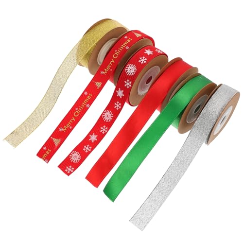 EXCEART 6 Rollen Weihnachtsband Dekorative Weihnachtsbänder für Diy und Weihnachtsbaum Dekoration Langlebig und Vielseitig Einsetzbar für Kreative Bastelprojekte EXCEART 6 Rollen Weihnachtsband Dekorative Weihnachtsbänder für Diy und Weihnachtsbaum Dekoration Langlebig und Vielseitig Einsetzbar für Kreative Bastelprojekte von EXCEART