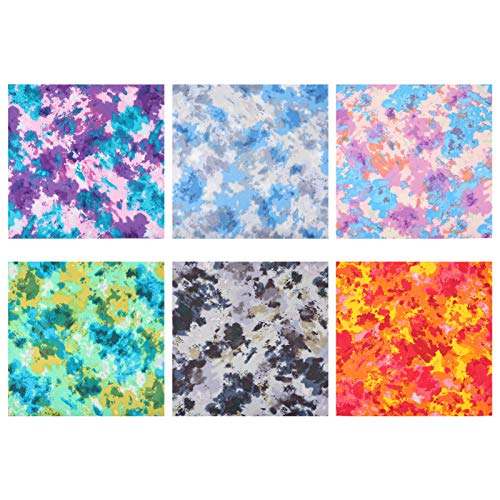 EXCEART 6 Stück Blatt Gebatikte Stoffgruppe Quadrate aus Patchwork-Stoff Camouflage-Nähstoff bettwäsche stoff tuch selber machen Drucktuch Handbuch der Stoff Gesichtsmaske Baumwolle EXCEART 6 Stück Blatt Gebatikte Stoffgruppe Quadrate aus Patchwork-Stoff Camouflage-Nähstoff bettwäsche stoff tuch selber machen Drucktuch Handbuch der Stoff Gesichtsmaske Baumwolle von EXCEART