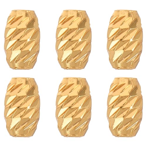 EXCEART 6 Stück Fass-Abstandshalterperlen, 0,2 x 0,12 Zoll, winzige trommelförmige lose Metallperlen für Armbänder, Halsketten, Schmuckherstellung, Loch: 1 mm, golden EXCEART 6 Stück Fass-Abstandshalterperlen, 0,2 x 0,12 Zoll, winzige trommelförmige lose Metallperlen für Armbänder, Halsketten, Schmuckherstellung, Loch: 1 mm, golden von EXCEART