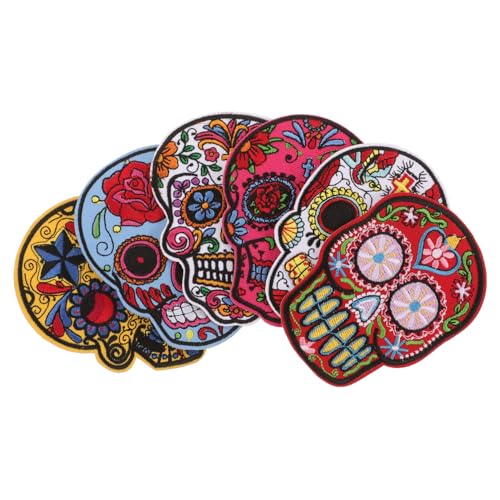 EXCEART 6 Stück Rosenschädel Geisterkopf bestickter Stoffaufnäher aufnäher handmade aufnäher Knochen Pflicht Halloween Aufkleber kleider Patches für Rucksäcke Vintage Bügelbilder EXCEART 6 Stück Rosenschädel Geisterkopf bestickter Stoffaufnäher aufnäher handmade aufnäher Knochen Pflicht Halloween Aufkleber kleider Patches für Rucksäcke Vintage Bügelbilder von EXCEART