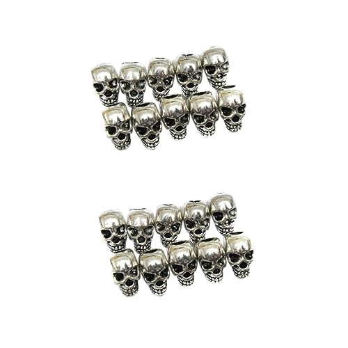 EXCEART 60 Stk Armband Abstandshalter Gruseliger Schmuck Abstandshalter Selber Machen Totenkopf-abstandsperlen Dekorative Reize Anhänger Aus Totenkopfperlen Schädelschmuck Pala Großes Loch EXCEART 60 Stk Armband Abstandshalter Gruseliger Schmuck Abstandshalter Selber Machen Totenkopf-abstandsperlen Dekorative Reize Anhänger Aus Totenkopfperlen Schädelschmuck Pala Großes Loch von EXCEART