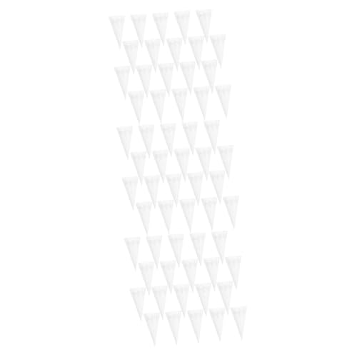 EXCEART 60 STK Papierbrunnen Konfetti- Aus Kraftpapier Eiscreme-dekor Hochzeitskegel Zapfen Aus Rosenblättern Blütenkegel Aus Papier Blütenblätter Zur Hochzeit Blumenpapier Hohl Weiß von EXCEART