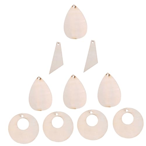 EXCEART 60 Stück 1 Set Ohrringe Aus Holz Zum Selbermachen Ohrhänger Zubehör Vintage Ohrringe Ohrring Herstellungsbedarf Retro Dekoration Holz DIY Ohrring Anhänger Armband von EXCEART