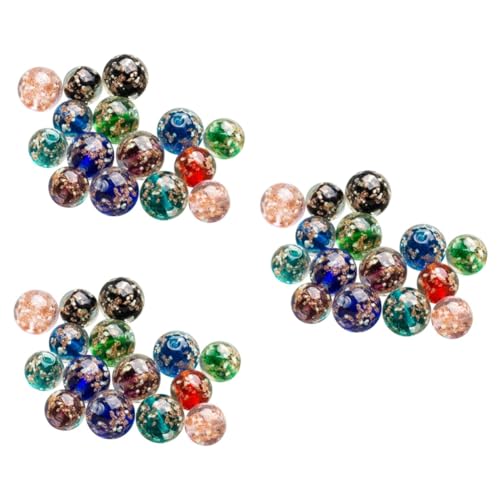 EXCEART 60 Stk Perlenketten Für Frauen Fluoreszierende Gemischte Glasperlen Rundes Glasperlenset Perlenketten Für Damen Armband Aus Edelsteinperlen Halskette Perlen Mischen Fräulein Marmor von EXCEART
