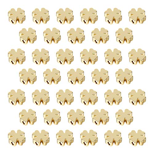 EXCEART 60Pcs Glück Vier Kleeblatt Spacer Perlen Goldene Vier Blatt Glatte Oberfläche Spacer Solide Perlen Metall Lose Perlen für DIY Handwerk Armband Halskette Schmuck Machen- 6Mm EXCEART 60Pcs Glück Vier Kleeblatt Spacer Perlen Goldene Vier Blatt Glatte Oberfläche Spacer Solide Perlen Metall Lose Perlen für DIY Handwerk Armband Halskette Schmuck Machen- 6Mm von EXCEART