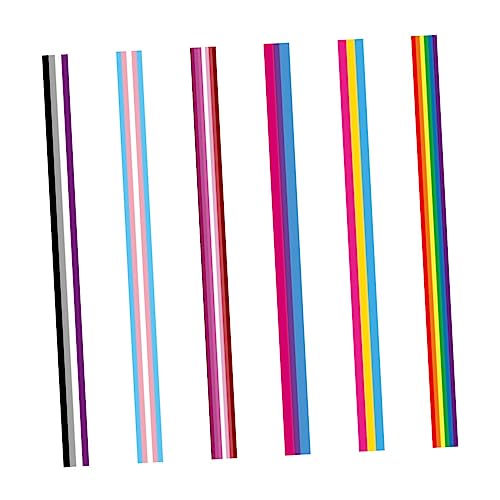 EXCEART 6Stücke Regenbogenband Geschenkpackband für Lgbt Feiern DIY Haarschmuck Dekoration Vielseitig Einsetzbar für Hochzeiten Partys und Projekte von EXCEART