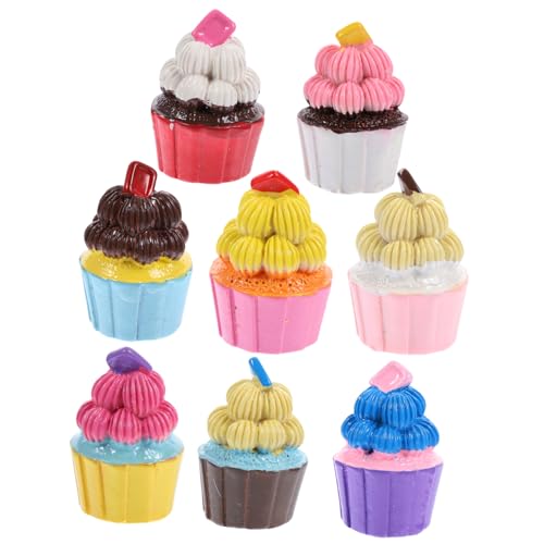 EXCEART 8 Stück Teiliges Cupcake Schlüsselanhänger Resin Kühlschrankmagnete DIY Dekoration für Haarspangen und Puppenhaus Zubehör EXCEART 8 Stück Teiliges Cupcake Schlüsselanhänger Resin Kühlschrankmagnete DIY Dekoration für Haarspangen und Puppenhaus Zubehör von EXCEART