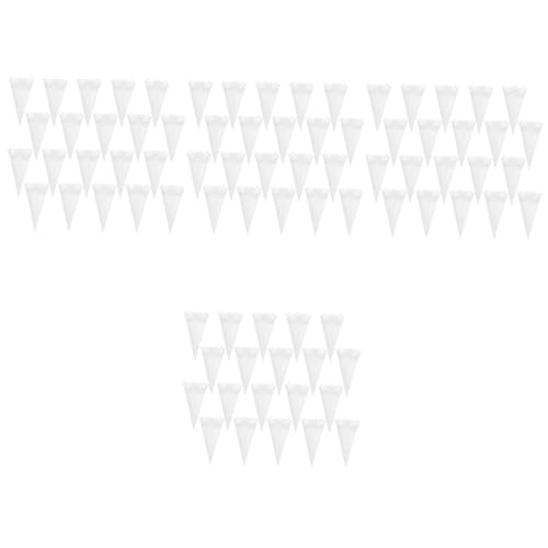 EXCEART 80 Stk Hochzeits papier Blumen röhre komfetti konfettikanon hochzeitsdekoration hochzeitsideen hohzeitdeko blütenpapier konisch Blumen streuen Blumenstand Blumenpapier Brunnen Weiß von EXCEART