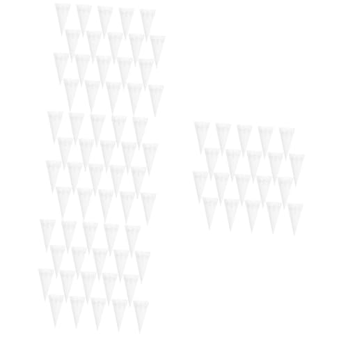 EXCEART 80 Stk Papierbrunnen hochzeitsdeko Kegel aus Hochzeitspapier weiße Konfetti-Kegel Kegel aus weißem Papier konfetti blütenblatt kegel Hochzeitskegel hohl Blumenpapier von EXCEART