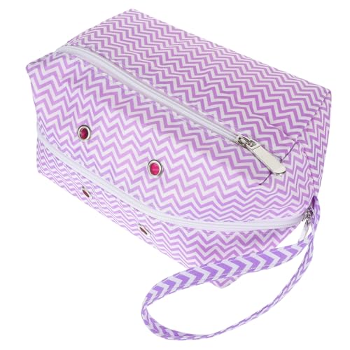 EXCEART Aufbewahrungstasche Aus Wolle Wolltasche Reißverschlüsse Beutel Stofftaschen Mit Kordelzug Garnhalter Geldbörsen Wolle Beim Häkeln Bausätze Bausatz Haken Garnsack Violett Baumwolle von EXCEART