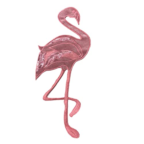 EXCEART Aufnäher Sticken Tierapplikation Selber Machen Flamingo-applikation Abzeichen Annähen Flicken Aufnähen Patches Mit Tierapplikationen Blumendekor Blumen-aufkleber Kleidung Der Stoff von EXCEART