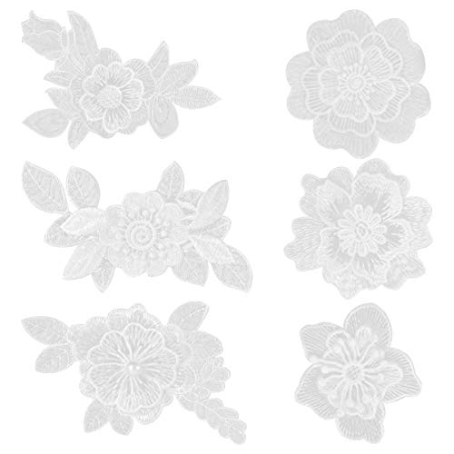 EXCEART Aufnäher zum Aufbügeln, weiße Spitze, Blumenform, bestickt, Applikation, DIY, Handwerk, Dekoration, Aufnäher, für Kleidung, Jeans, 6 Stück EXCEART Aufnäher zum Aufbügeln, weiße Spitze, Blumenform, bestickt, Applikation, DIY, Handwerk, Dekoration, Aufnäher, für Kleidung, Jeans, 6 Stück von EXCEART