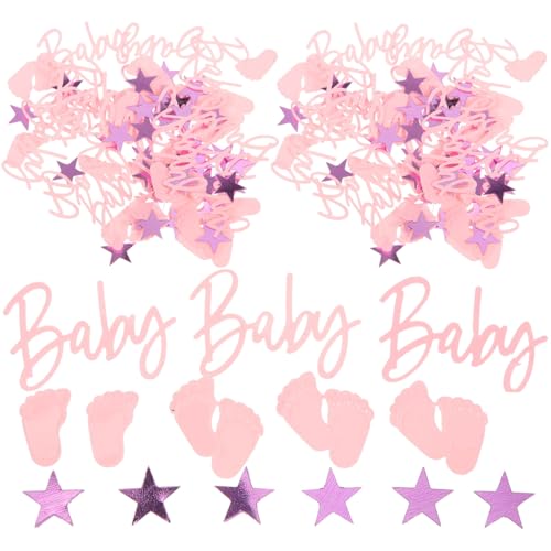 EXCEART Babyparty-Dekorationen, Geschlecht, Konfetti, Fußabdruck, sternförmig, Glitzer, festliche Party-Dekorationen EXCEART Babyparty-Dekorationen, Geschlecht, Konfetti, Fußabdruck, sternförmig, Glitzer, festliche Party-Dekorationen von EXCEART