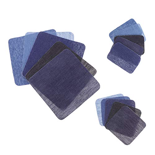 EXCEART Backpacking Zubehör Aufbügeln auf Stoff Patches Kit Denim Jean Reparatur N?hpatches Applique Aufkleber für Kleidung Jacke Kleidung (Blau) von EXCEART