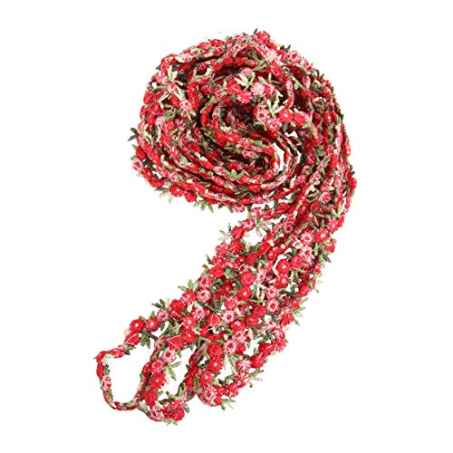 EXCEART Blumen Spitzenborte Spitzenband Spitzenbordüre Blumenband Dekoband Geschenkband für Nähen Applikation Kleidung Handwerk Scrapbooking Hochzeit Haarschmuck Deko Rot EXCEART Blumen Spitzenborte Spitzenband Spitzenbordüre Blumenband Dekoband Geschenkband für Nähen Applikation Kleidung Handwerk Scrapbooking Hochzeit Haarschmuck Deko Rot von EXCEART