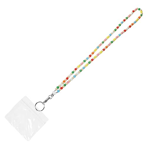 EXCEART Bunte Holzperlen Lanyard Ausweishalter mit Kartenhalter Strapazierfähige Kette für Herren und Damen Vielseitiges Schlüsselband und Modisches Schmuck Accessoire für Mitarbeiter und EXCEART Bunte Holzperlen Lanyard Ausweishalter mit Kartenhalter Strapazierfähige Kette für Herren und Damen Vielseitiges Schlüsselband und Modisches Schmuck Accessoire für Mitarbeiter und von EXCEART
