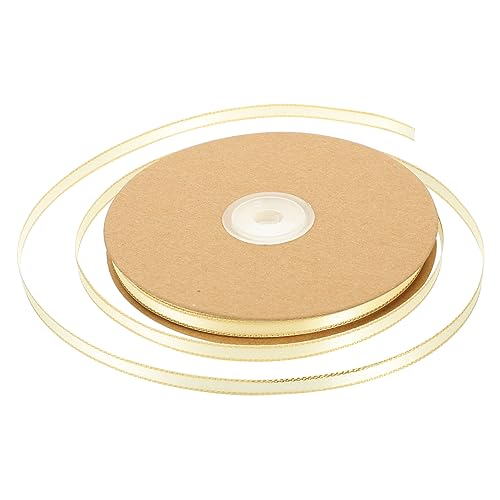 EXCEART Doppelseitiges Satinband mit Goldrand Hochwertiges Geschenkband für Blumen Bastelarbeiten und Dekoration Cremeweiß für Partys Hochzeiten und Festivitäten EXCEART Doppelseitiges Satinband mit Goldrand Hochwertiges Geschenkband für Blumen Bastelarbeiten und Dekoration Cremeweiß für Partys Hochzeiten und Festivitäten von EXCEART