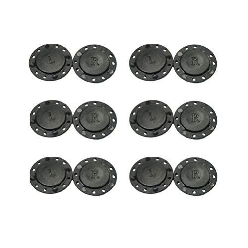 EXCEART Druckknöpfe Zum Annähen Druckknöpfe Zum Annähen 6 Paar Magnetische Mantel Tasten Unsichtbare Druckknöpfe Durchmesser 2 2 cm DIY Basteln Shirts Kleidung (Schwarz) Magnetverschluss von EXCEART