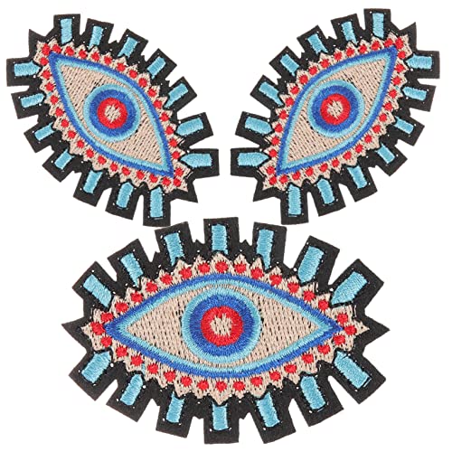EXCEART Evil Eye Aufnäher Kompakt 3 Stück Bestickte Patches zum Aufnähen Hutflicken und Mantelflicken Selbstgemacht Dekoration für Kleidung Taschen Hüte Kissen Hemden Langlebig 6,5 X 4,5cm EXCEART Evil Eye Aufnäher Kompakt 3 Stück Bestickte Patches zum Aufnähen Hutflicken und Mantelflicken Selbstgemacht Dekoration für Kleidung Taschen Hüte Kissen Hemden Langlebig 6,5 X 4,5cm von EXCEART