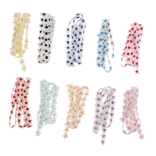EXCEART Farbiges Drahtkantenband Vielseitiges Spitzenband für DIY Handwerk Bekleidungsdekoration Schuh und Haaraccessoires Geschenkverpackung von EXCEART