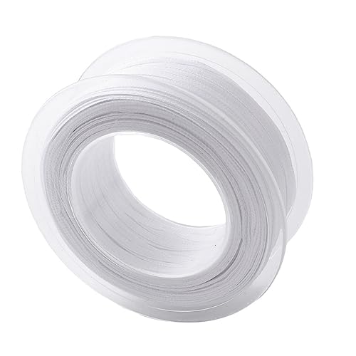 EXCEART Geschenkband schier farbiges Band Bänder zum Verpacken Wickelband Und Band zum Verpacken Hochzeit für Stoff dünn Drahtband doppelt Ballon Weiß von EXCEART