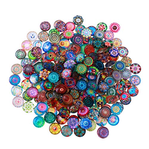 EXCEART Glasnuggets Bunt 14mm Orientalisch Basteln Cabochons Mosaikfliesen 200 Gemischte DIY Anh?nger Schmuckherstellung Bastelbedarf Glasnuggets Bunt Kinder Glasnuggets Klein von EXCEART