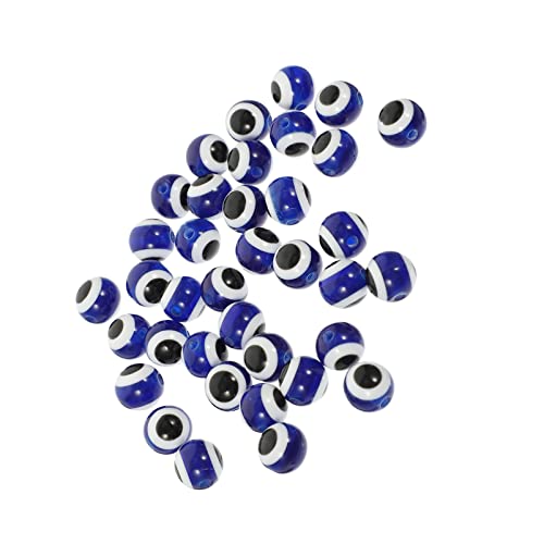 EXCEART Einzigartiges Perlenset Mit Bösem Blick – 10 Mm Runde Kunststoffperlen Zur Schmuckherstellung Für Armbänder Und Halsketten von EXCEART