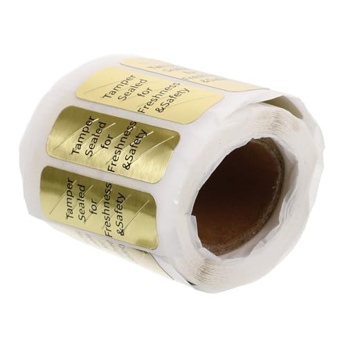 EXCEART Goldfarbene Manipulationssichere Lebensmittelversiegelungs etiketten Wiederverschließbare Aufkleber für Frische Sichere Verpackung Vielseitig Einsetzbar für Lebensmittelbehälter EXCEART Goldfarbene Manipulationssichere Lebensmittelversiegelungs etiketten Wiederverschließbare Aufkleber für Frische Sichere Verpackung Vielseitig Einsetzbar für Lebensmittelbehälter von EXCEART