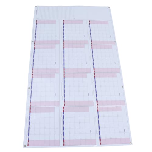 EXCEART Großer Trocken Abwischbarer Wandkalender ohne Zahlen Monate Wiederverwendbar mit Vorgebohrten Löchern für Einfache Befestigung und Klare Lesbare Monatsplanung von EXCEART