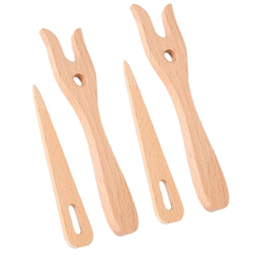 EXCEART Gründl Wolle 2 Sets Strickgabeln Aus Holz Mit Großem Öhr Nadelflechter Gabeln Zur Herstellung Von Holzkordeln Gewebte Gabeln Bommelmacher Webwerkzeuge Für Gestrickte Bastelarbeiten Armbänder von EXCEART