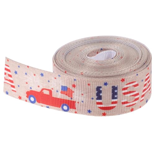 EXCEART Independence Day DIY Schleifenband Patriotisches Dekoband für Geschenkverpackung Bastelarbeiten Haar Heimdekoration Vielseitiges Amerikanisches Feiertagsband von EXCEART